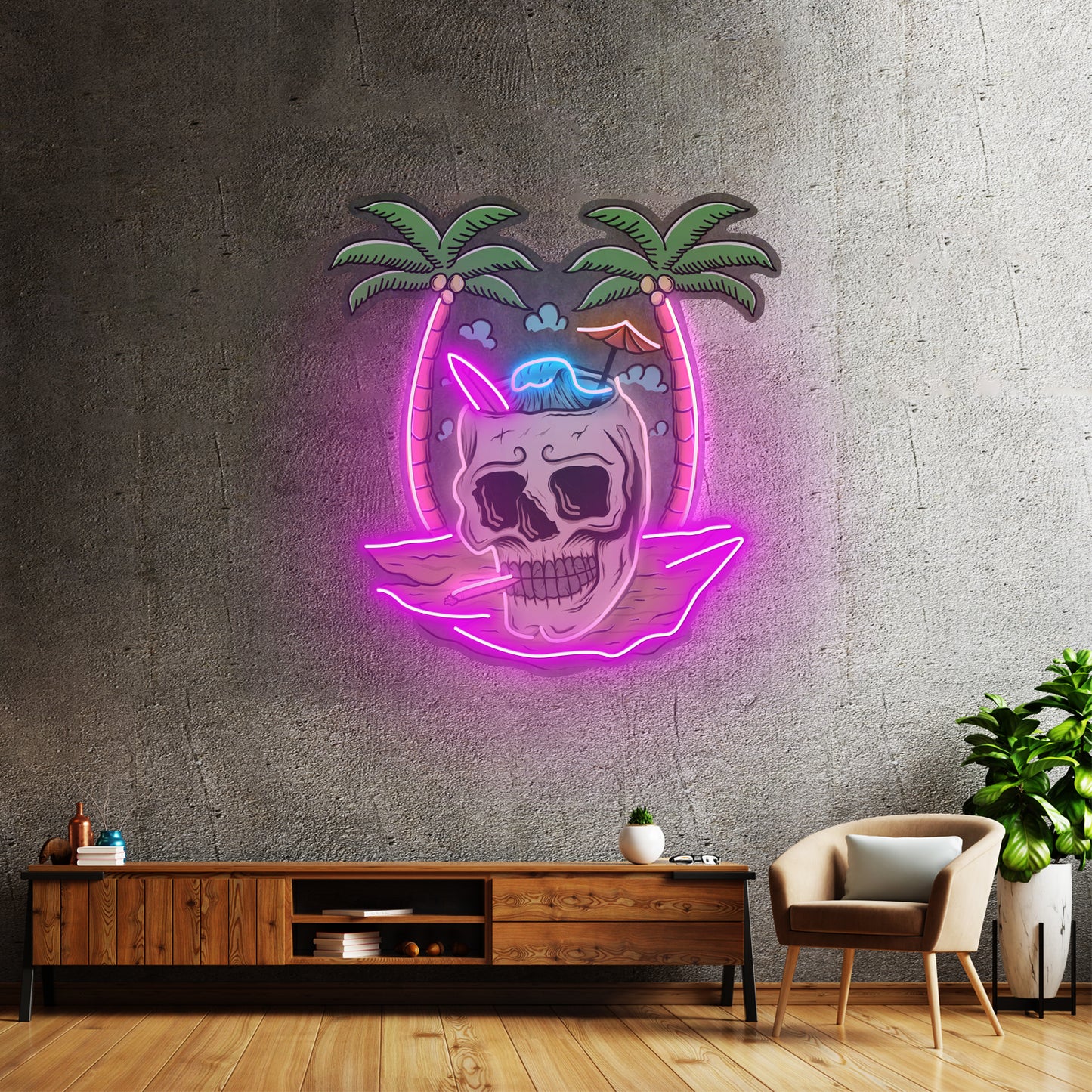 Skull Island Led Neon Sign Light Custom Led Signs