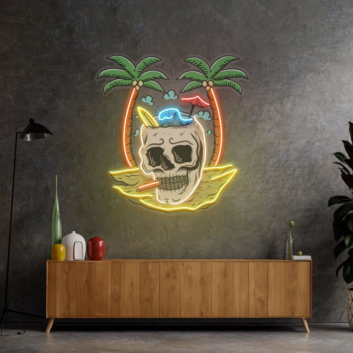 Skull Island Led Neon Sign Light Pop Art | Shineneon