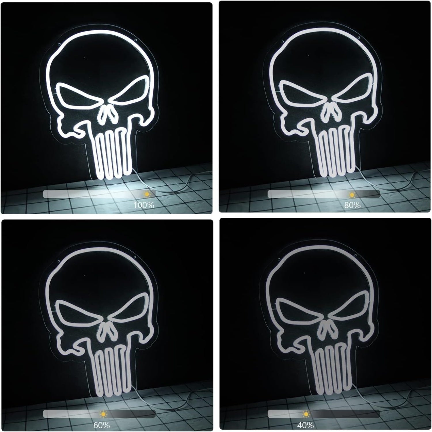 Skull Multicolor Bedroom Neon Sign Edgy Room Decor | Shineneon