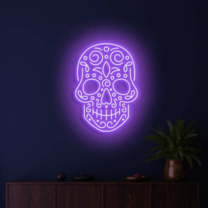 Skull Neon Reminder Of Lifes Edge And Vibrancy | Shineneon