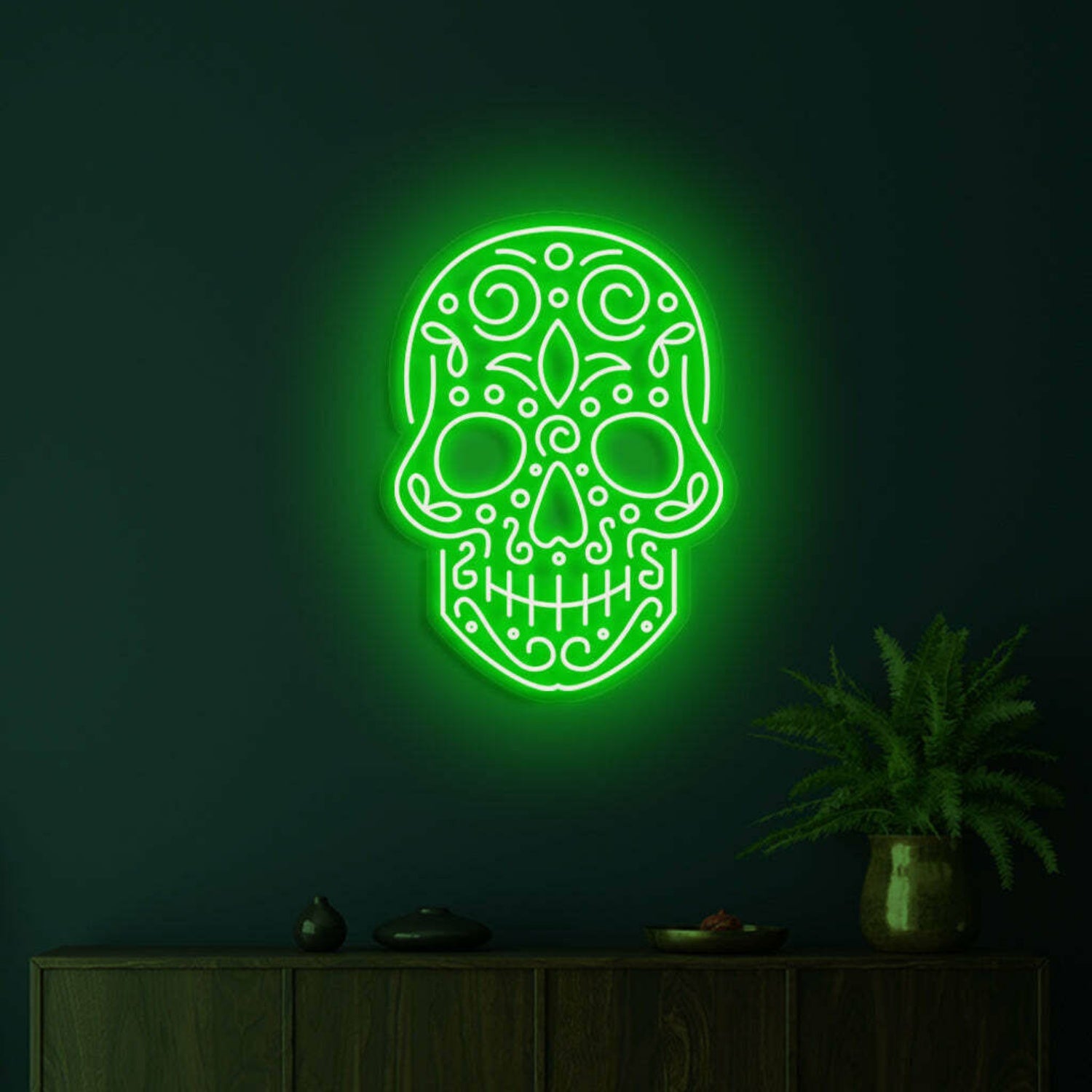 Skull Neon Reminder Of Lifes Edge And Vibrancy | Shineneon