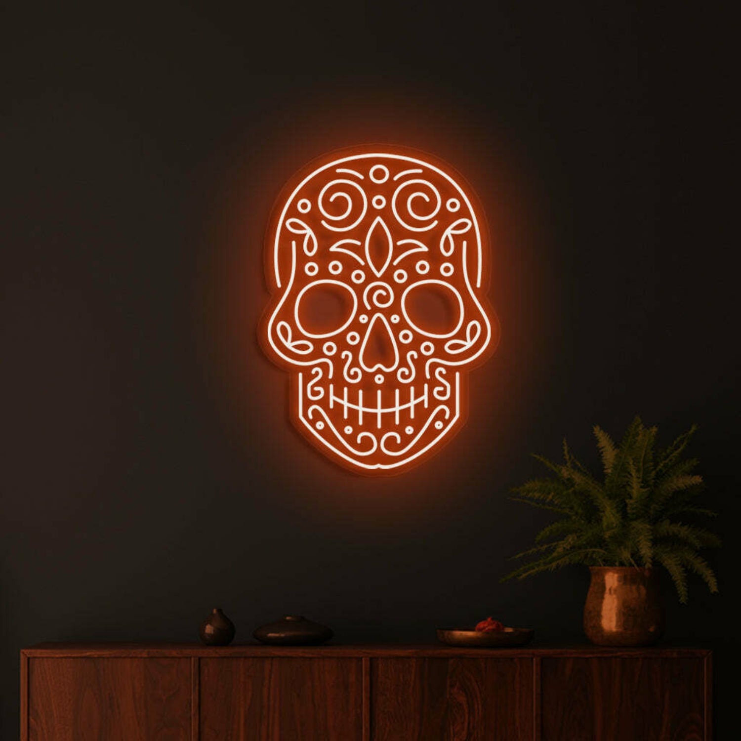 Skull Neon Reminder Of Lifes Edge And Vibrancy | Shineneon