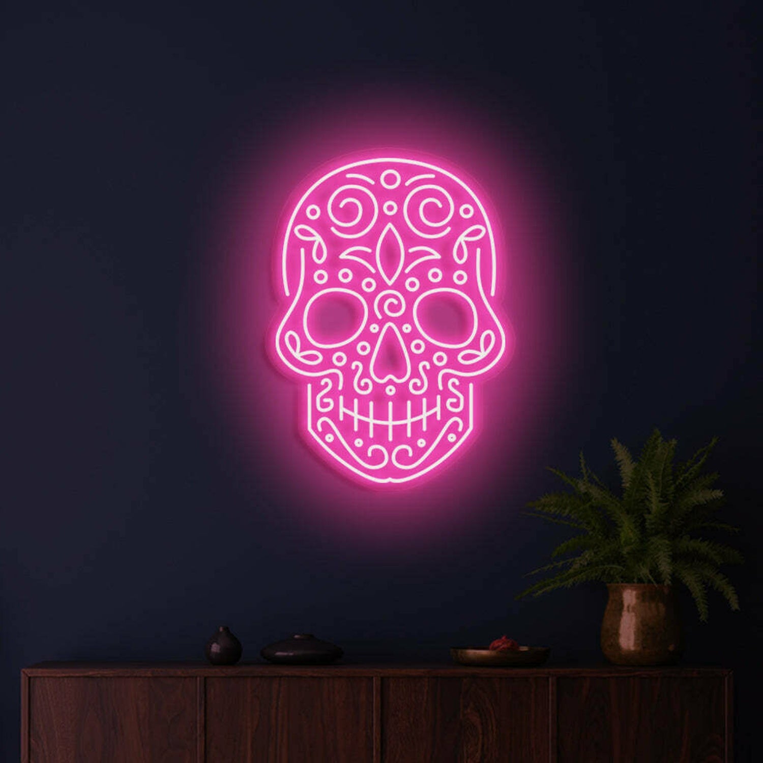 Skull Neon Reminder Of Lifes Edge And Vibrancy | Shineneon