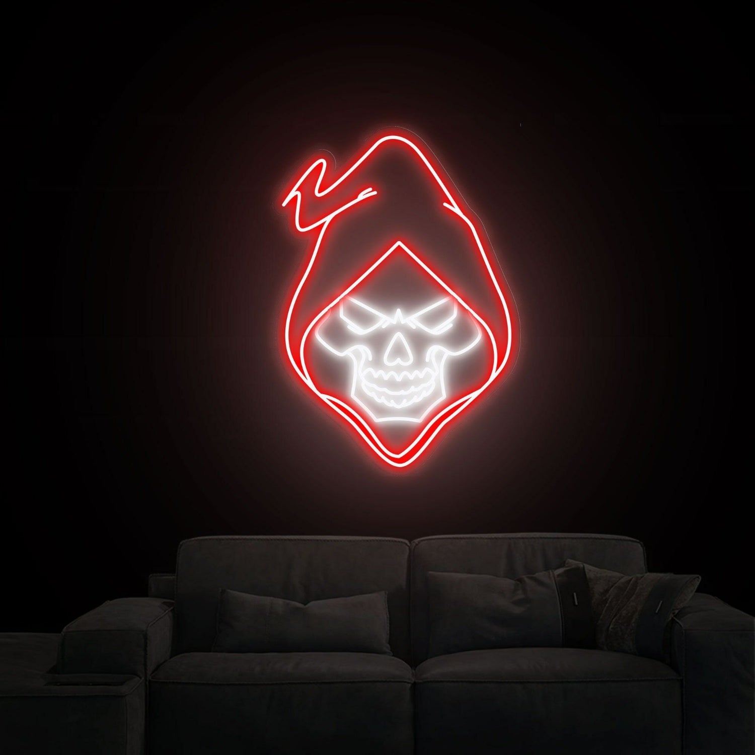 Skull Neon Sign Game Room Office Or Bar Atmosphere | Shineneon