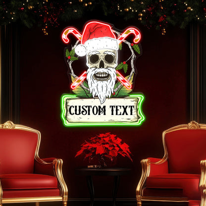 Skull Santa Claus Acrylic Led Neon Sign | Shineneon