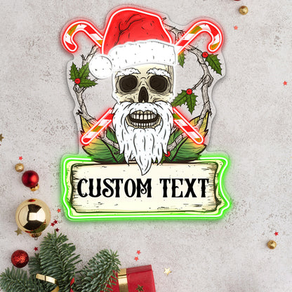 Skull Santa Claus Acrylic Led Neon Sign | Shineneon