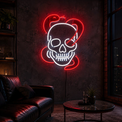 Skull Snake Neon Sign LED Neon Sign real lifestyle scene