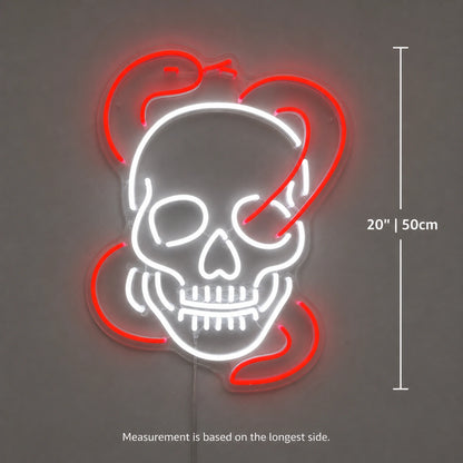 Skull Snake Neon Sign LED Neon Sign size image