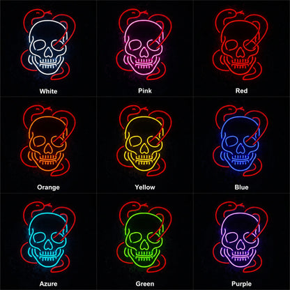 Skull Snake Neon Sign LED Neon Sign color grid
