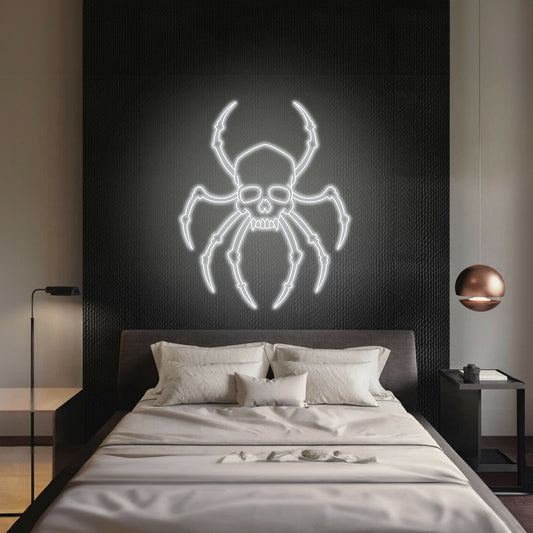 Skull Spider Led Sign