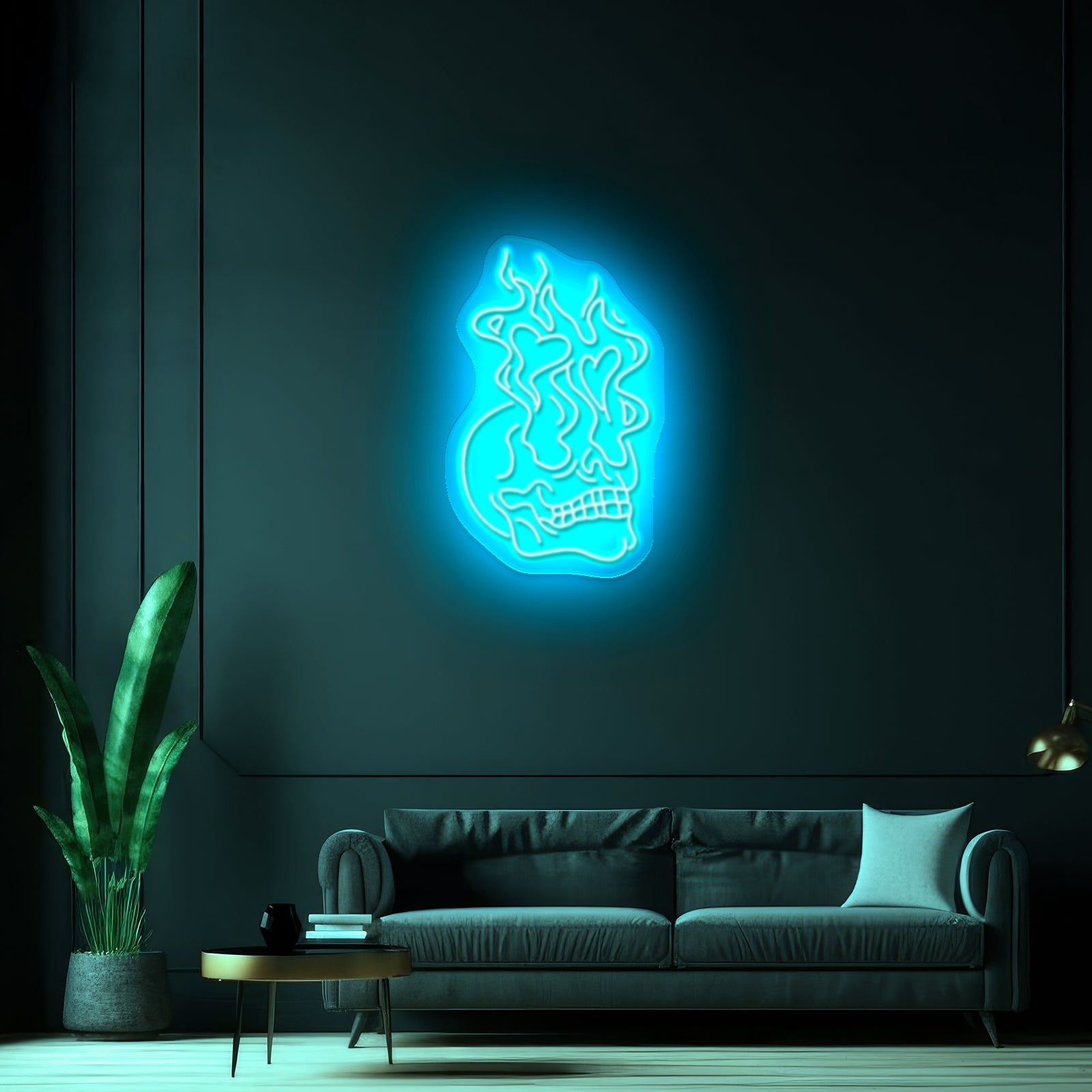 Skull Sun Flowers Led Neon Sign Light Custom Led Signs - Shineneon