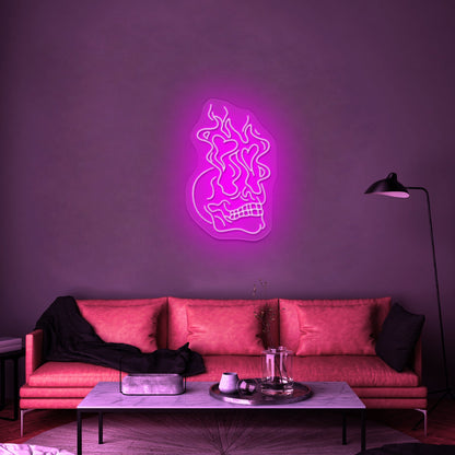 Skull Sun Flowers Led Neon Sign Light Custom Led Signs - Shineneon