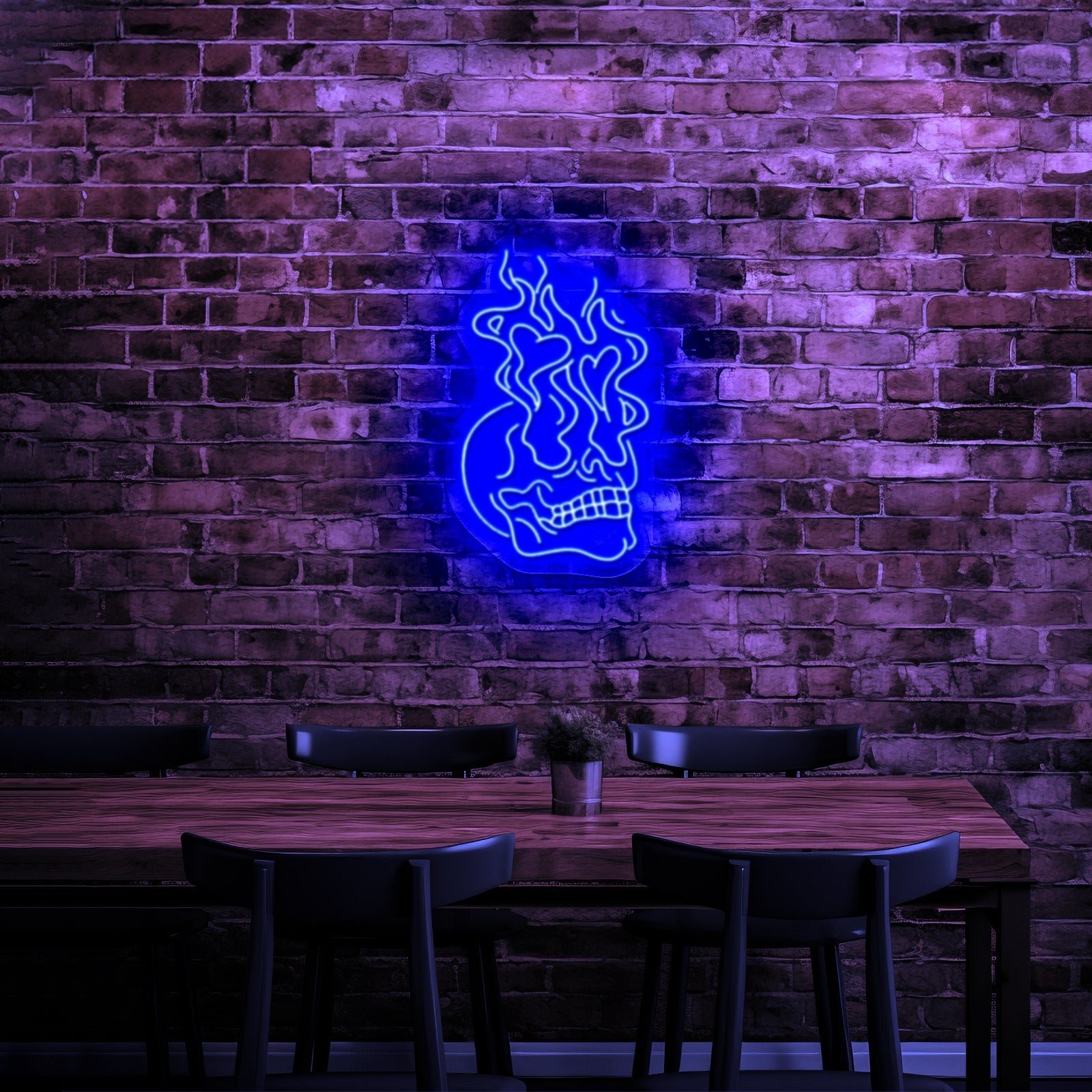 Skull Sun Flowers Led Neon Sign Light Custom Led Signs - Shineneon