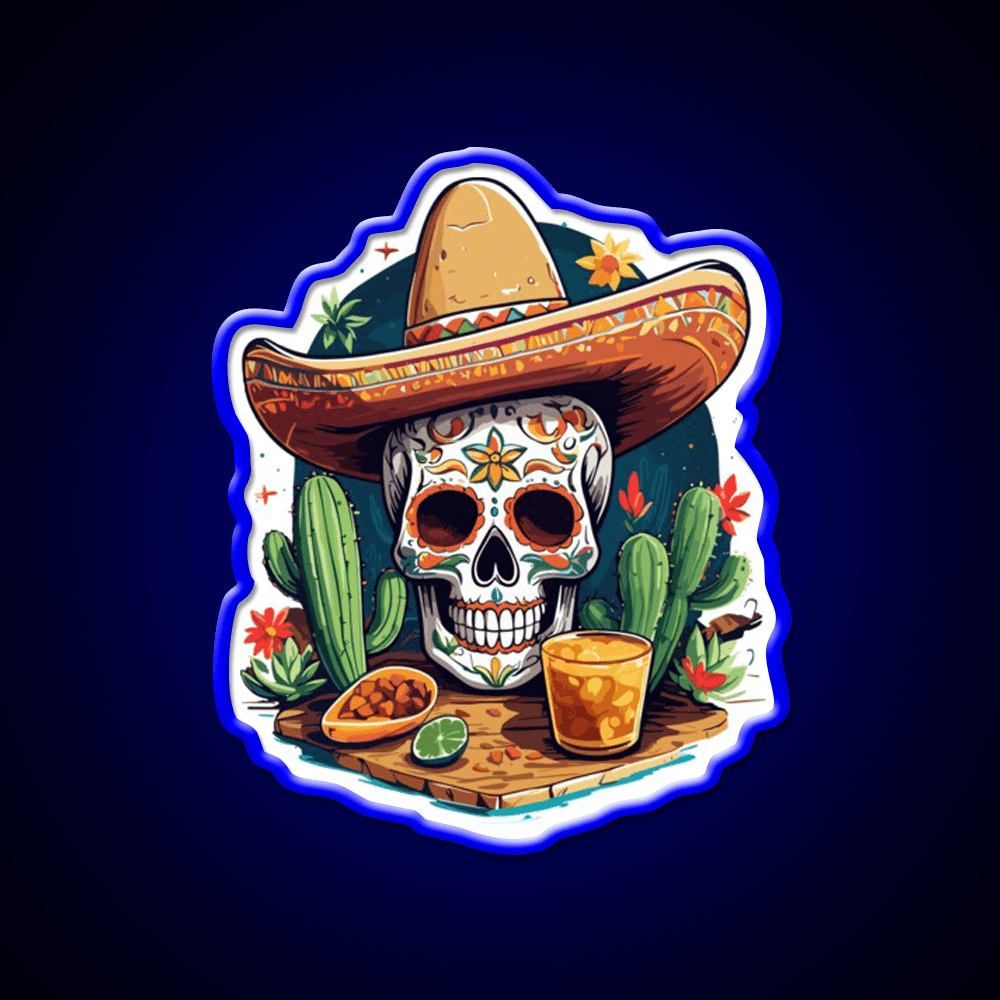 Skull Tequila Drink Cinco De Mayo Mexico Party Drink Tequila Led Neon Sign Rgb Color - Shineneon