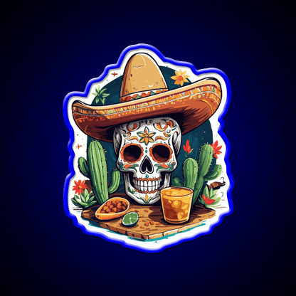 Skull Tequila Drink Cinco De Mayo Mexico Party Drink Tequila Led Neon Sign Rgb Color - Shineneon