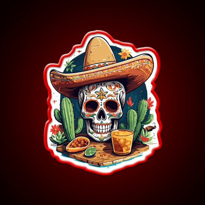 Skull Tequila Drink Cinco De Mayo Mexico Party Drink Tequila Led Neon Sign Rgb Color - Shineneon