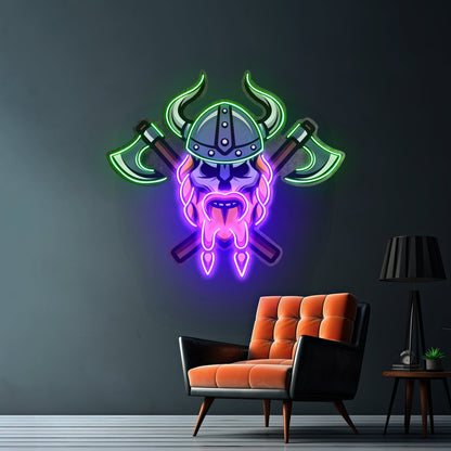 Skull Viking Warrior Led Neon Sign Light Custom Led Signs - Shineneon