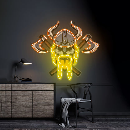 Skull Viking Warrior Led Neon Sign Light Custom Led Signs