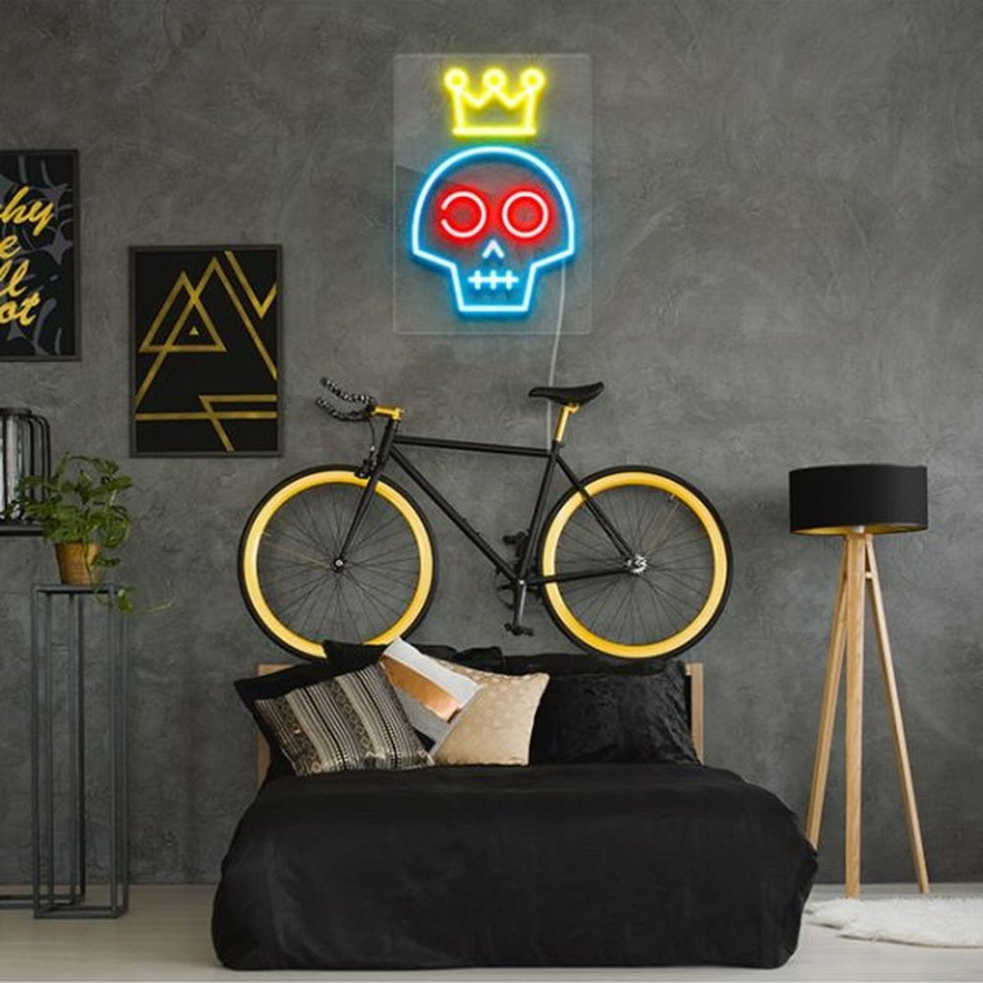 Skull With Crown Led Sign Business Neon Sign