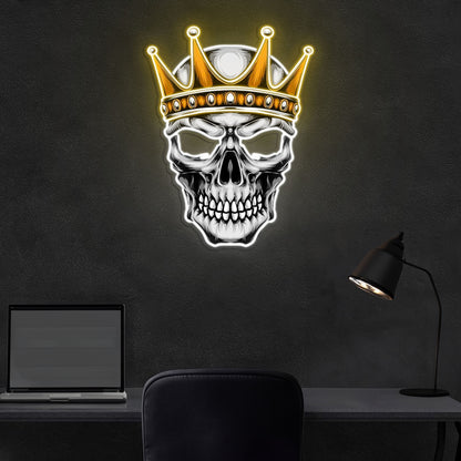 Skull With Crown Neon Sign X Acrylic Artwork | Shineneon