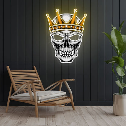 Skull With Crown Neon Sign X Acrylic Artwork | Shineneon