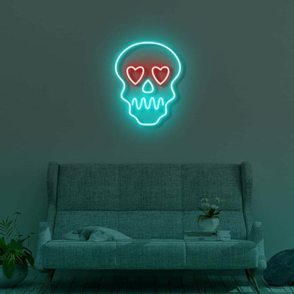 Skull With Hearts Led Neon Sign | Shineneon