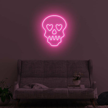 Skull With Hearts Led Neon Sign | Shineneon