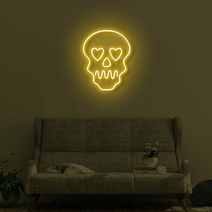 Skull With Hearts Led Neon Sign | Shineneon
