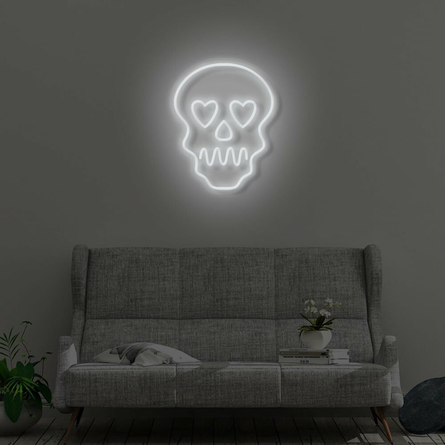 Skull With Hearts Led Neon Sign | Shineneon