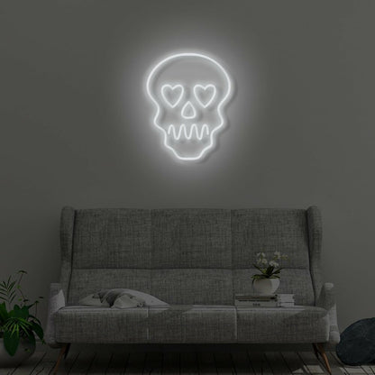 Skull With Hearts Led Neon Sign | Shineneon