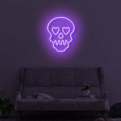 Skull With Hearts Led Neon Sign | Shineneon