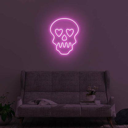 Skull With Hearts Led Neon Sign | Shineneon