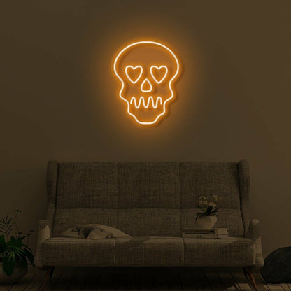 Skull With Hearts Led Neon Sign | Shineneon