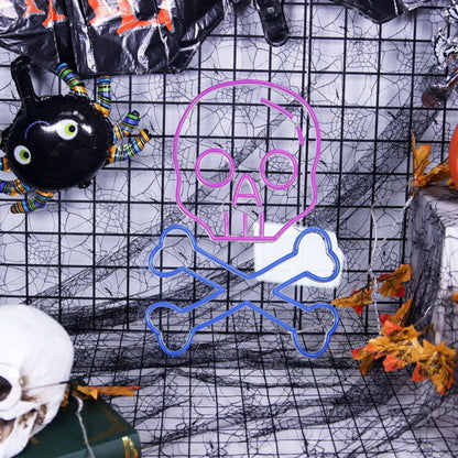 Skull X Bone Halloween Neon Sign | Shineneon