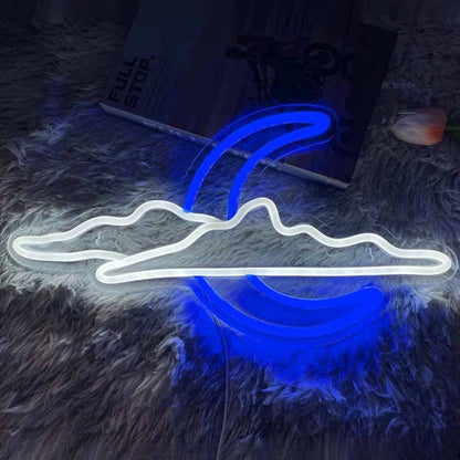 Sky Clouds Crescent Moon Decorating Led Neon Signs | Shineneon