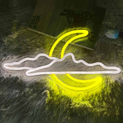 Sky Clouds Crescent Moon Decorating Led Neon Signs | Shineneon