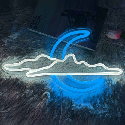 Sky Clouds Crescent Moon Decorating Led Neon Signs - Shineneon