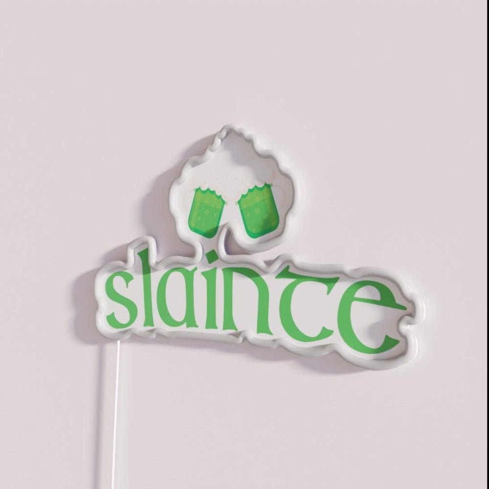 Slainte Green Beer St Patricks Day Rgb Led Neon Sign - Shineneon