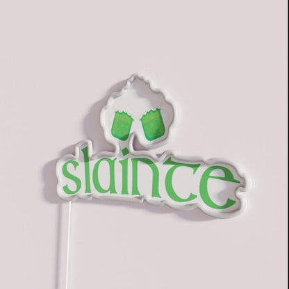 Slainte Green Beer St Patricks Day Rgb Led Neon Sign - Shineneon