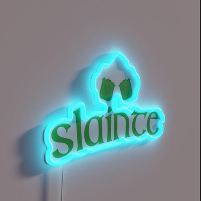 Slainte Green Beer St Patricks Day Rgb Led Neon Sign - Shineneon