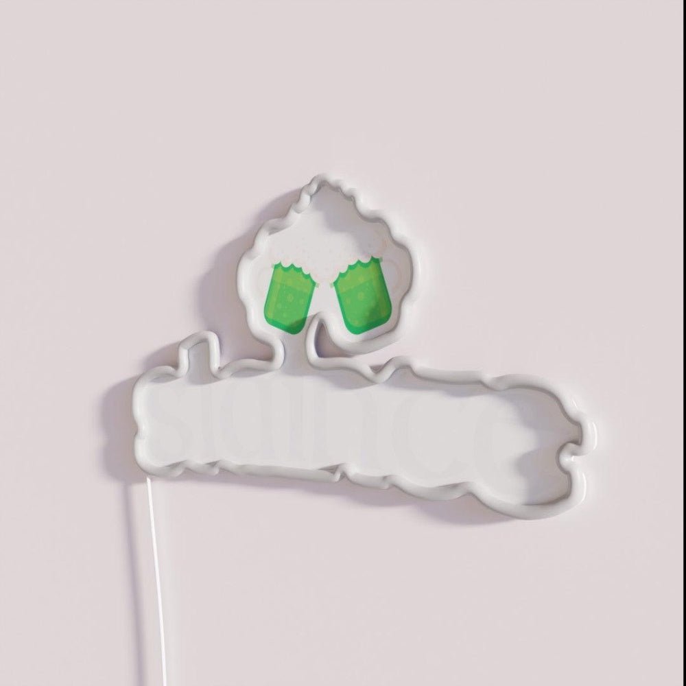 Slainte Green Beer St Patricks Day Rgb Led Neon Sign Bar Wall Decor - Shineneon