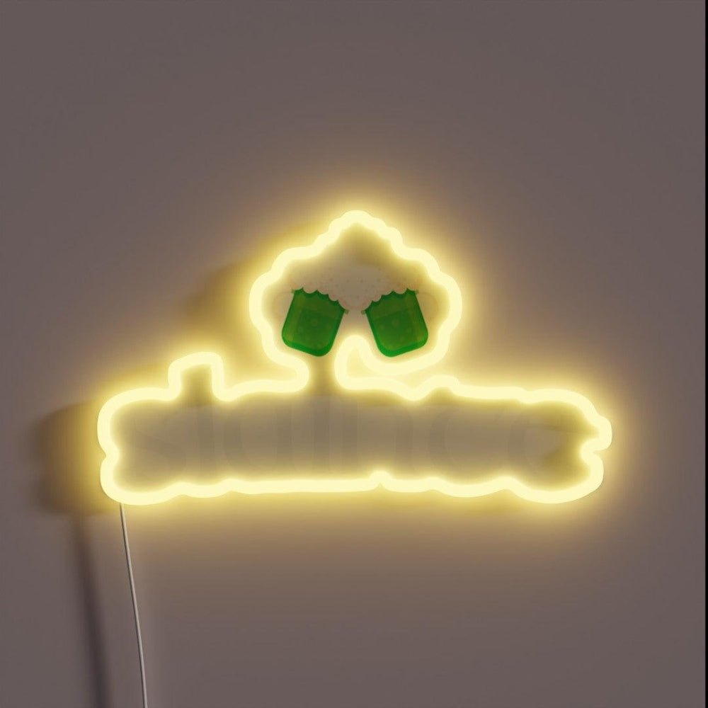 Slainte Green Beer St Patricks Day Rgb Led Neon Sign Bar Wall Decor - Shineneon