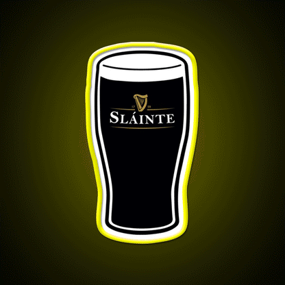 Slainte Irish Drink Beer Bar Decor Led Neon Sign Rgb Color - Custom LED neon sign front view