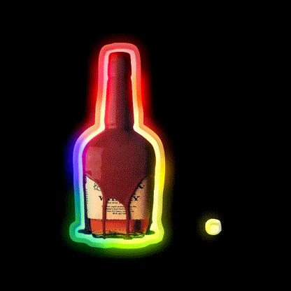 Slam Dunk Makers Mark Bourbon Whiskey Drink Bar Led Neon Sign Rgb Color - LED neon sign close-up detail