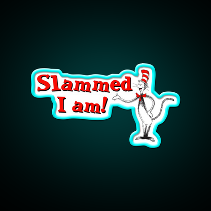 Slammed I Am Beer Bar Decor Led Neon Sign Rgb Color - Size and dimension reference
