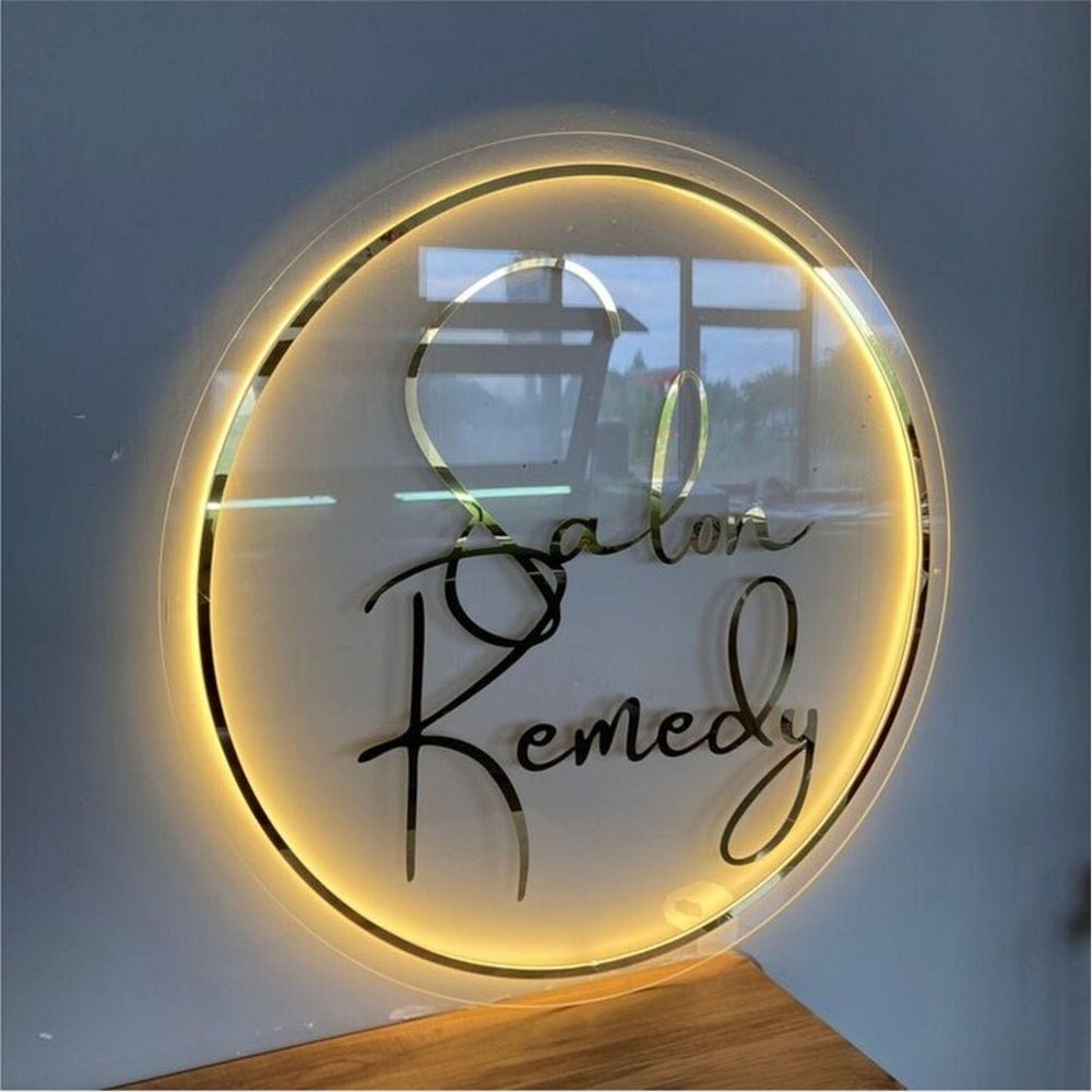 Slaon Remedy Acrylic Business Logo Sign - Shineneon