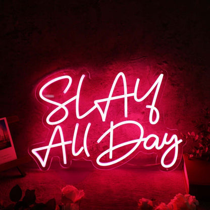 Slay All Day Red Led Custom Led Neon Sign - Shineneon
