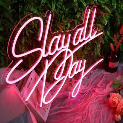 Slay All Day Red Led Neon Sign - Shineneon