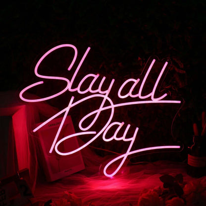 Slay All Day Red Led Neon Sign - Shineneon