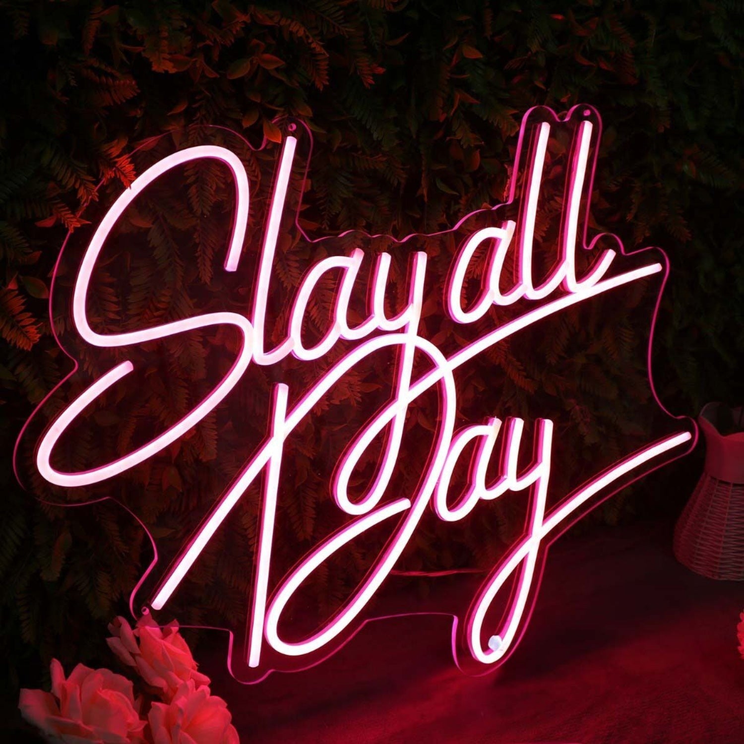 Slay All Day Red Led Neon Sign Bedroom Wall Art - Shineneon